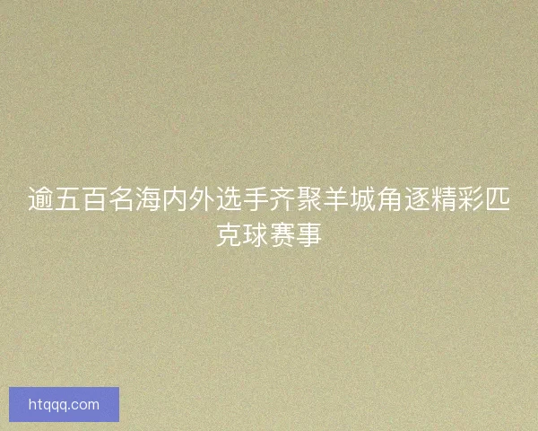 逾五百名海内外选手齐聚羊城角逐精彩匹克球赛事